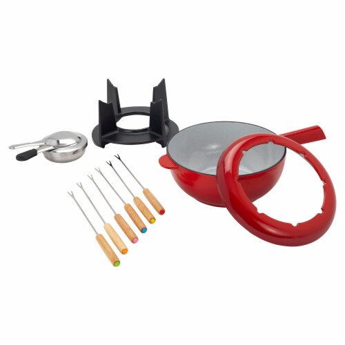 ZWILLING 8-in Fondue Pot Set with 6 Forks, For Chocolate, Caramel, Cheese, Sauces and More Perspective: bottom