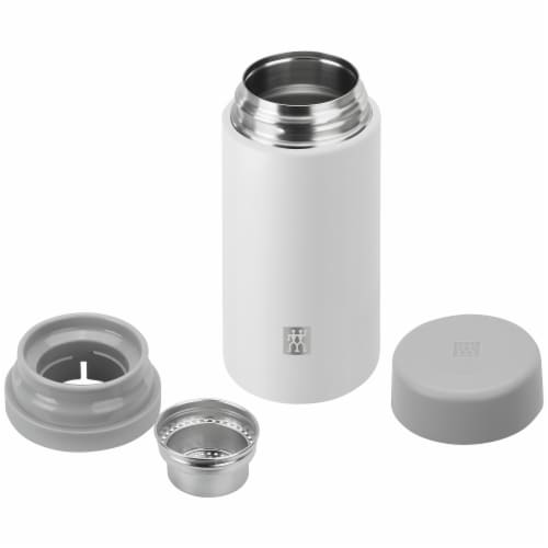 ZWILLING Thermo 14.2 oz Tea & Fruit Infuser Bottle - Silver-White Perspective: bottom