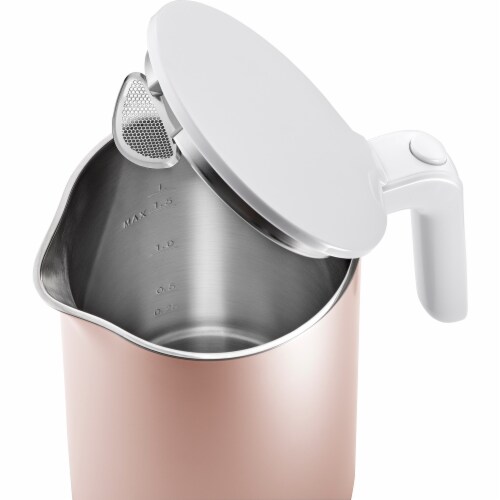 ZWILLING Enfinigy 1.56-qt Cool Touch Stainless Steel Electric Kettle Pro, Tea Kettle, Rose Perspective: bottom