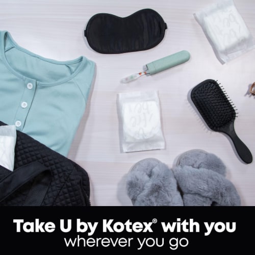 U by Kotex Security Unscented Maxi Feminine Pads Overnight Absorbency Pads Perspective: bottom