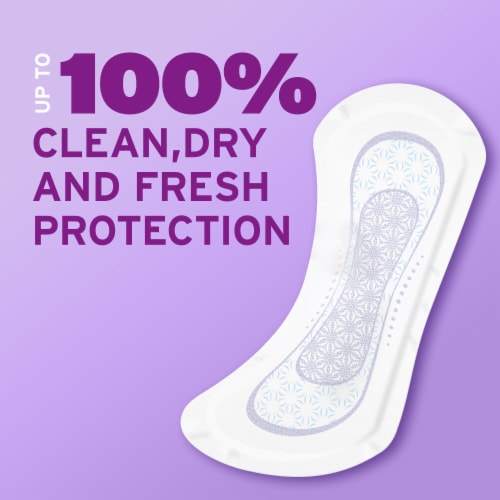 Poise Liners Daily Incontinence Panty Liners 2 Drop Very Light Absorbency Long Pantiliners Perspective: bottom