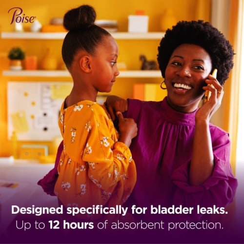 Poise Incontinence Pads and Postpartum Incontinence Pads 6 Drop Ultimate Absorbency Long Length Perspective: bottom