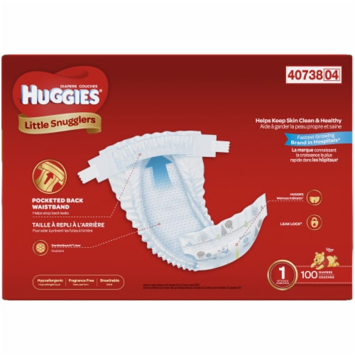 Huggies Little Snugglers Baby Diapers Size 1 8 14 lbs 100