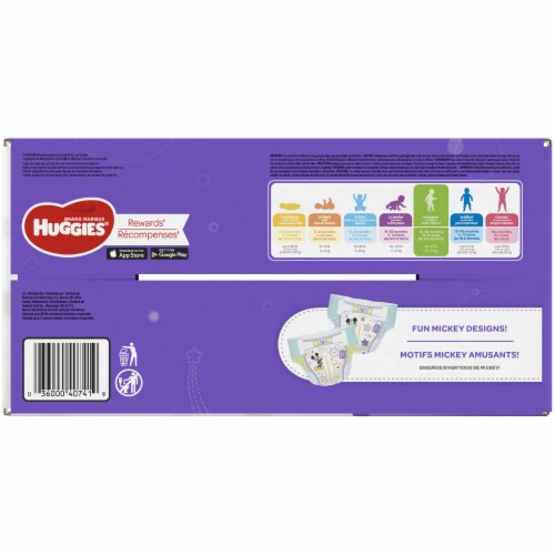 Huggies Little Movers Baby Diapers, Size 4 (22-37 lbs) Perspective: bottom