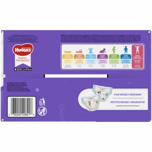 Huggies Little Movers Baby Diapers, Size 6 (35+ lbs) Perspective: bottom
