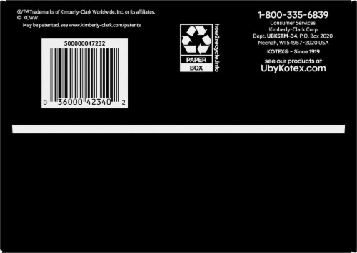 U by Kotex® Security® Regular & Super Unscented Tampons Perspective: bottom