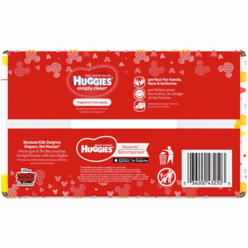 Huggies Simply Clean Fragrance Free Refill Baby Wipes Perspective: bottom