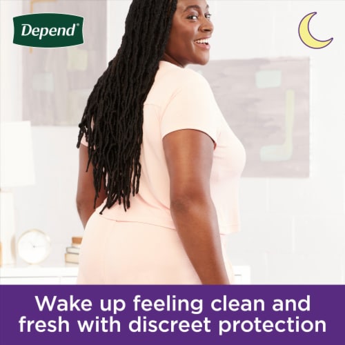 Depend Night Defense Adult Incontinence Disposable Overnight Size XL Blush  Underwear For Women, 12 ct - Fry's Food Stores