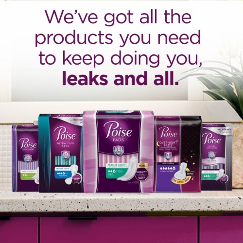 Poise Overnight Incontinence Pads For Women Ultimate Absorbency Bladder Control Pads Perspective: bottom
