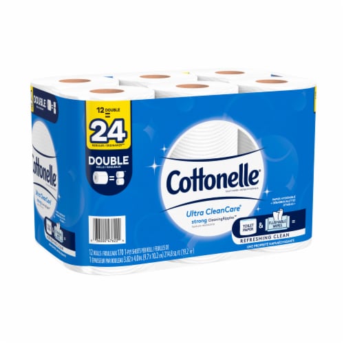Cottonelle® Ultra CleanCare® Double Roll Toilet Paper Perspective: bottom