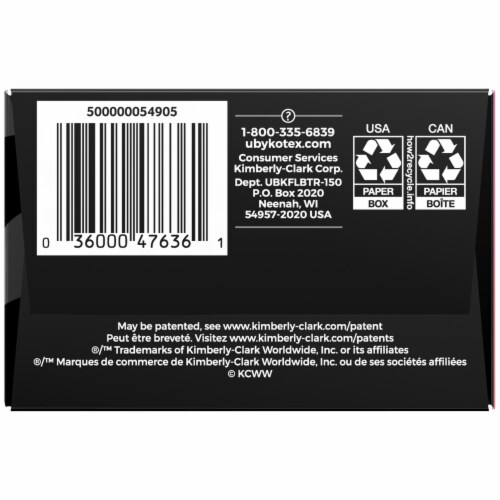 U by Kotex Barely There Regular Everyday Liners Perspective: bottom