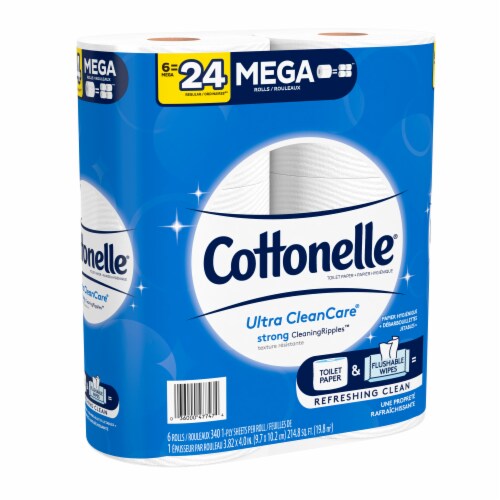 Cottonelle® Ultra CleanCare Mega Roll Toilet Paper Perspective: bottom