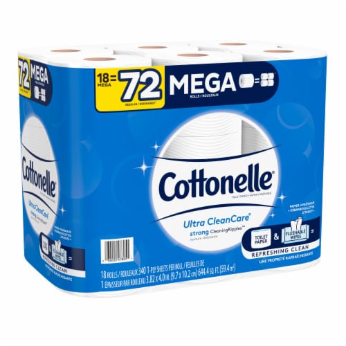 Cottonelle® Ultra CleanCare Mega Roll Bath Tissue Perspective: bottom