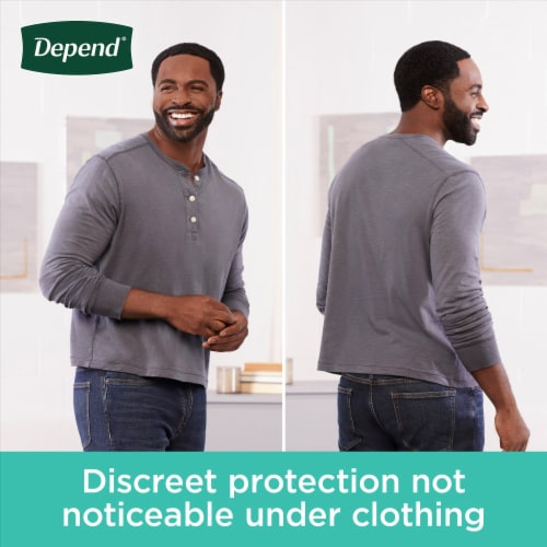 Depend Fit-Flex Adult Incontinence L Grey Underwear Perspective: bottom