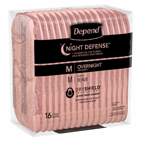 Depend Night Defense Medium Women's Underwear Perspective: bottom