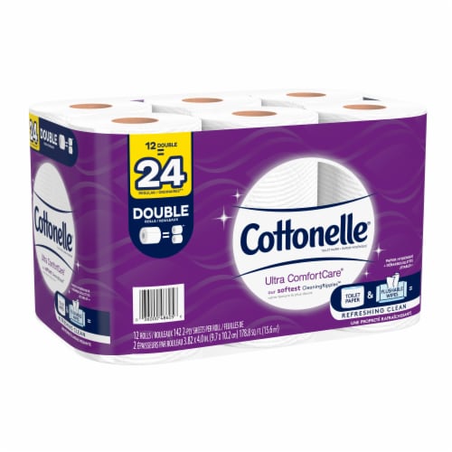 Cottonelle® Ultra ComfortCare® Double Roll Toilet Paper Perspective: bottom