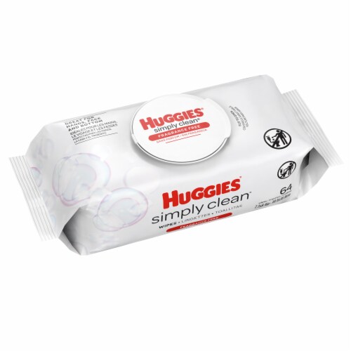 Huggies® Simply Clean® Fragrance Free Baby Wipes Flip-Top Pack Perspective: bottom