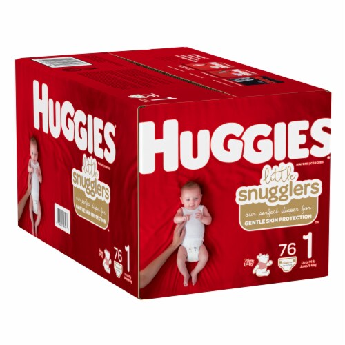 Huggies Little Snugglers Baby Diapers, Size 1 (8-14 lbs) Perspective: bottom
