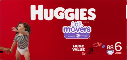 Huggies Little Movers Baby Diapers, Size 6 (35+ lbs), 88 count - King  Soopers