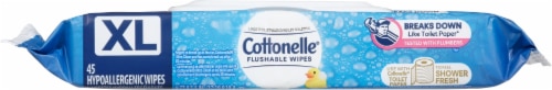 Cottonelle® Extra Large Flushable Wipes Perspective: bottom