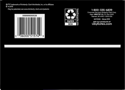 U by Kotex Security Super Plus Unscented Tampons Perspective: bottom
