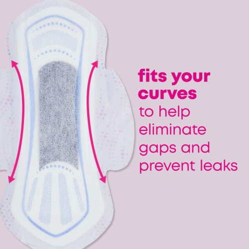 U by Kotex Balance Sized for Teens Extra Absorbency Ultra Thin Pads with Wings Perspective: bottom