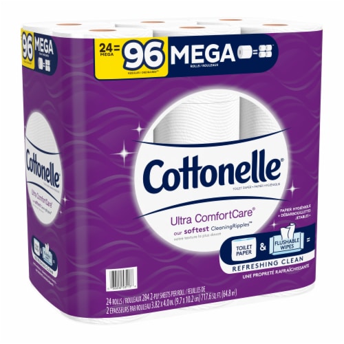 Cottonelle® Ultra ComfortCare® Mega Roll Toilet Paper Perspective: bottom