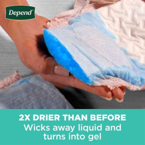Depend Adult Incontinence Underwear Fresh Protection for Women, Size XXL Perspective: bottom