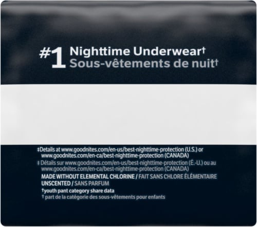 Goodnites Boys' Bedwetting Underwear, XL (95-140 lbs) Perspective: bottom
