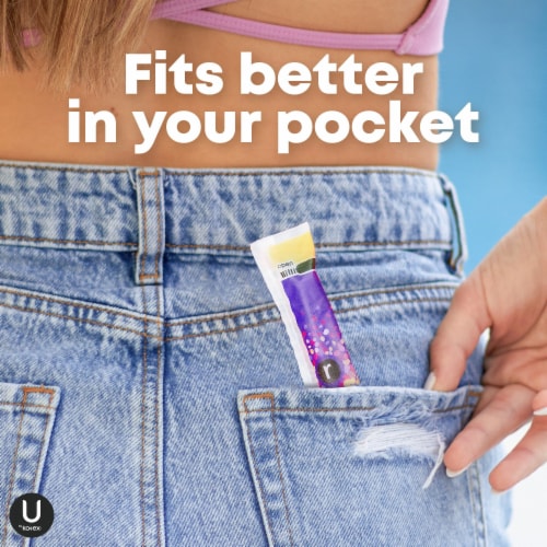 U by Kotex Click Compact Tampons Duo Pack Regular/Super Absorbency Unscented Perspective: bottom