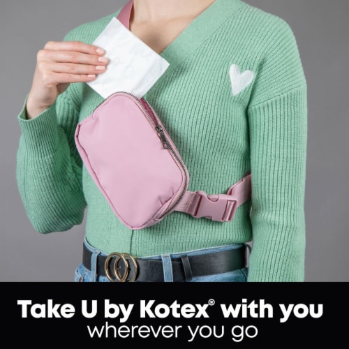U by Kotex Clean & Secure Ultra Thin Pads with Wings Heavy Absorbency Pads Perspective: bottom