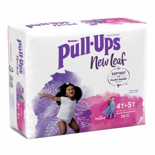 Pull-Ups New Leaf Girls' Potty Training Pants, 4T-5T (38-50 lbs) Perspective: bottom