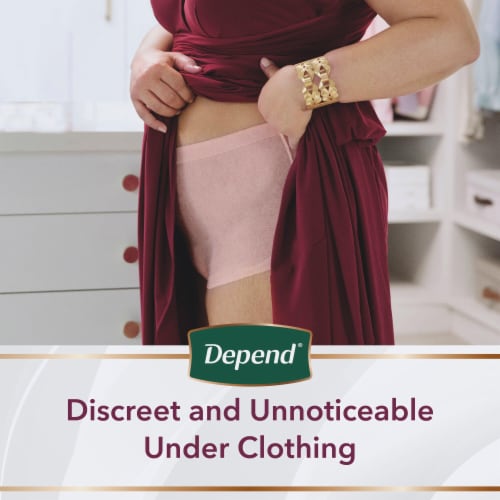 Depend Silhouette Incontinence Underwear Large 40–52 Inch Waist Pink Perspective: bottom