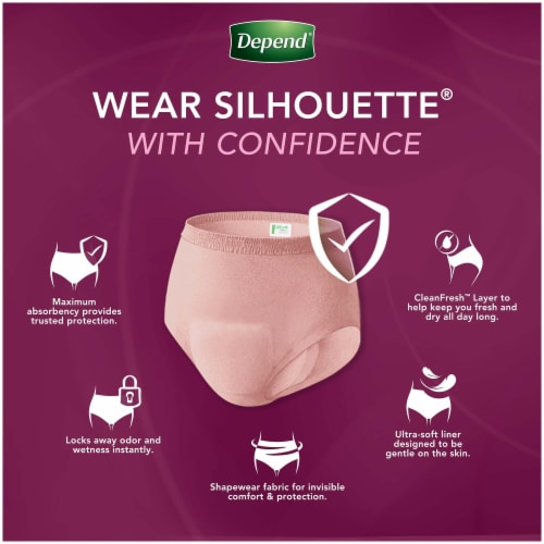 Depend® Silhouette® Maximum Absorbency XL Underwear Perspective: bottom