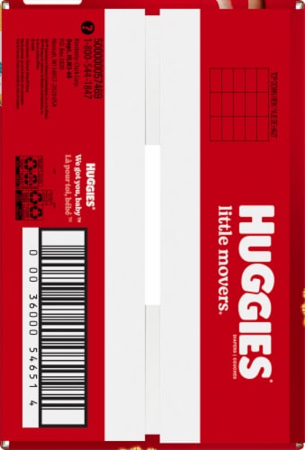 Huggies Little Movers Baby Diapers, Size 3 (16-28 lbs) Perspective: bottom