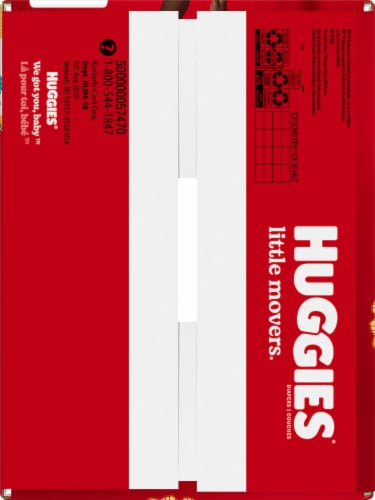 Huggies Little Movers Baby Diapers, Size 4 (22-37 lbs) Perspective: bottom