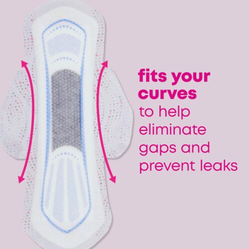 U by Kotex Balance Ultra Thin Pads with Wings Heavy Absorbency Perspective: bottom
