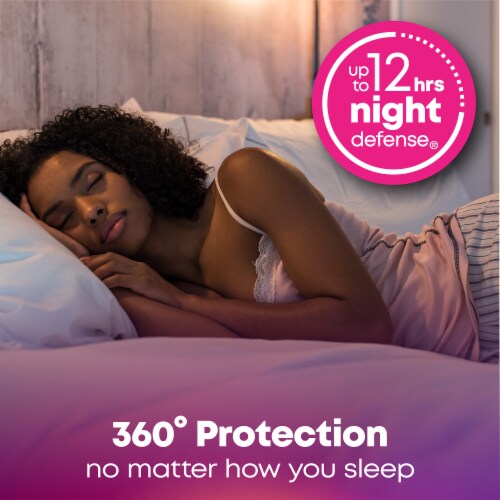 U by Kotex Balance Ultra Thin Overnight Pads with Wings Extra Heavy Absorbency Perspective: bottom