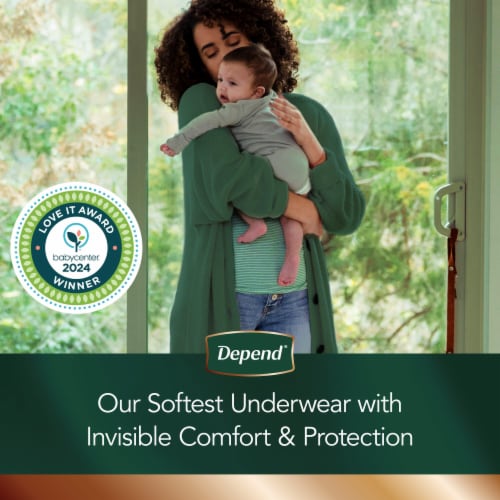 Depend Silhouette Adult Incontinence & Postpartum Bladder Leak Underwear for Women Perspective: bottom