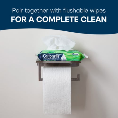 Cottonelle Ultra Comfort Toilet Paper Mega Roll Perspective: bottom