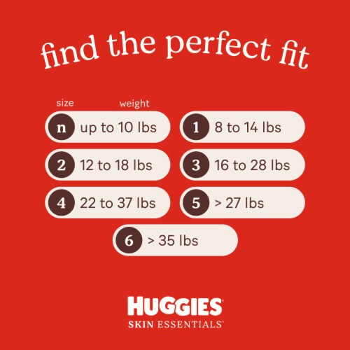 Huggies Skin Essentials Baby Diapers, Size 4 (22-37 lbs) Perspective: bottom