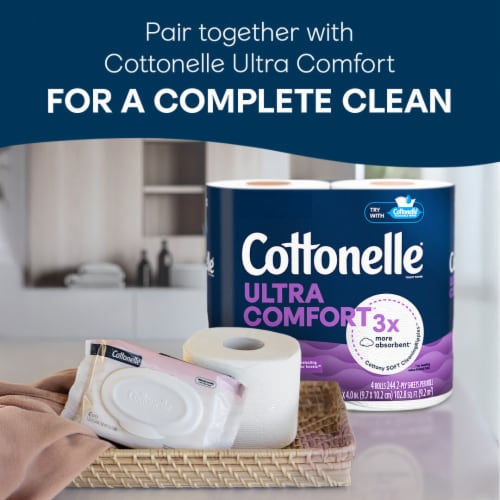 Cottonelle Fragrance Free Flushable Wet Wipes Perspective: bottom
