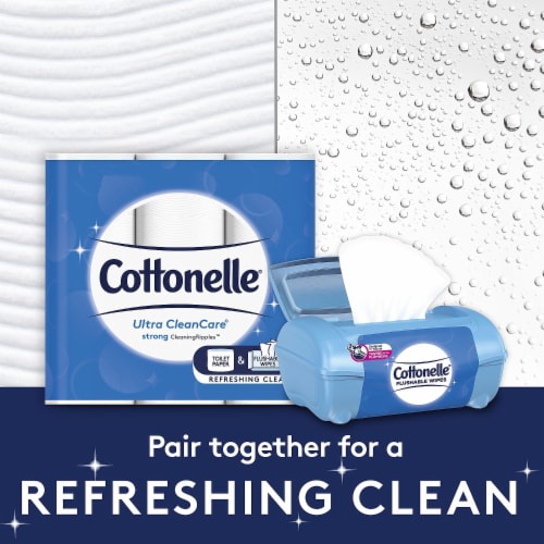 Cottonelle Fresh Care Flushable Wet Wipes Tub Adult Wet Wipes Perspective: bottom