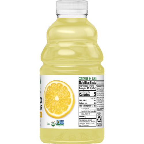 Santa Cruz Organic Zero Sugar Lemonade Perspective: bottom