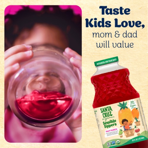 Santa Cruz Organic Sensible Sippers 100% Fruit Punch Juice for Kids Perspective: bottom