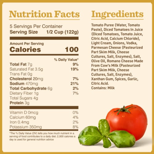 Bertolli® Vodka Pasta Sauce Perspective: bottom