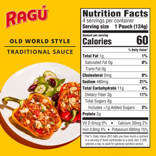 Ragu For One Old World Style Traditional Sauce Single-Serve Pouches Perspective: bottom
