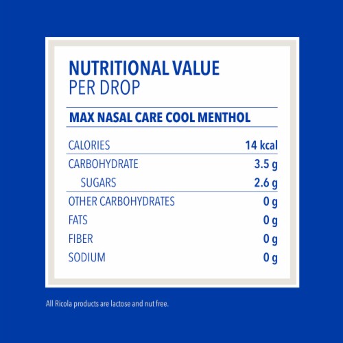 Ricola Max Nasal Care Cool Menthol Throat Drops Extra Strength, 35 Count Perspective: bottom