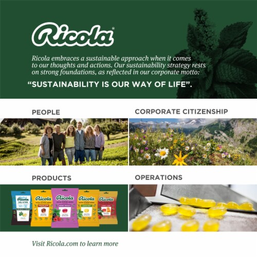 Ricola Cherry Honey Herb Throat Drops Perspective: bottom