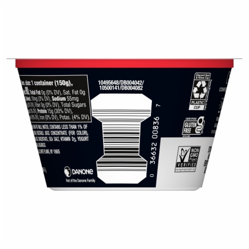 Oikos® Triple Zero Strawberry Nonfat Greek Yogurt Perspective: bottom